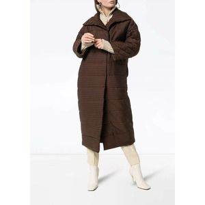 Mara Hoffman Frances Stripe Coat Quilted Cocoon